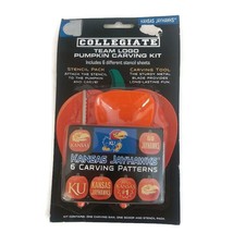 NCAA Kansas Jayhawks Pumpkin Carving Kit With Tools &amp; Stencil Pack Halloween - £7.49 GBP