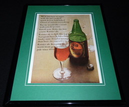 Vintage Rainier Ale Framed 11x14 ORIGINAL Advertisement - £35.22 GBP