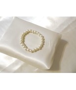 Department Store 7&quot; Simulated Pearl Beaded Stretch Bracelet Y476 - £9.08 GBP