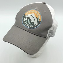 LL Bean Fishing Trout Baseball Circle Logo Patch Hat Snapback Cap Outdoors Maine - £19.45 GBP