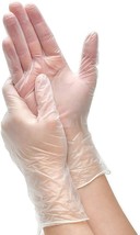 Clear Disposable Vinyl Gloves X-Large [100 Pack] - £12.57 GBP