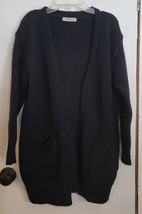 Womens S Active USA Black Open Cardigan Knit Sweater - $18.81