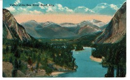 Vintage Valley of the Bow River Banff Alta Canada Postcard mountains - £7.77 GBP