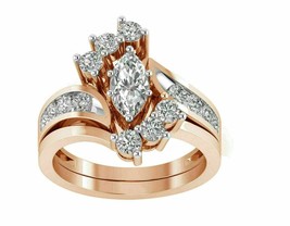3.50 Ct Simulated Diamond Engagement Solitaire Bridle Set 14K Rose Gold Plated - £97.74 GBP