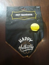 Pet Bandana Happy Halloween Small Glows In The Dark - $10.77