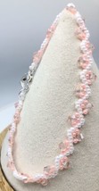Peach Crystal Sparkle beaded Bracelet fashion minimalist NEW - £9.40 GBP