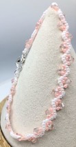 Peach Crystal Sparkle beaded Bracelet fashion minimalist NEW - $11.76