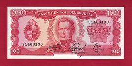 Rare 100 Pesos 1967 Uruguay Unc Note (Last Series&#39; Issue) - (Pick-47a.9) Printer - £1.75 GBP