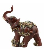 Thai Buddhism Decorated Feng Shui Elephant With Trunk Up Left Facing Fig... - $413.65 MXN