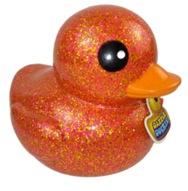 Dazzle Duckie Ja-Ru Rubber Ducky Duck Sparkly Glttzy Bath Toy Sparkles Large Big - £19.30 GBP