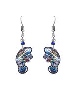 Psychedelic Manatee Sea Animal Graphic Dangle Earrings - Womens Fashion ... - $17.81