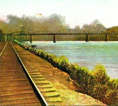 Gateway to the West Over Ohio River Bellaire OH UNP 1910s Vtg Postcard  Railroad - £3.09 GBP