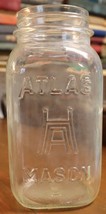 Vintage Hazel Atlas clear quart jar L 7 4 - £15.94 GBP