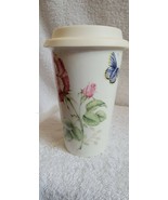 Lenox Travel Mug Cup BUTTERFLY MEADOW With Silicone Lid - £11.75 GBP