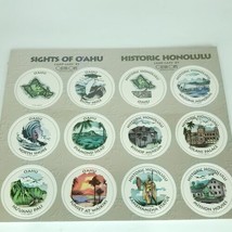 Pogs Sights of O&#39;ahu Historic Honolulu Custom Caps Sealed On Card NEW - $19.79