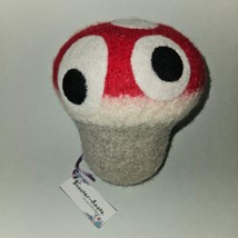Handmade Mushroom Plush 7&quot; Stuffed Animal Toy Eyes Red Gray White Snooter-Doots - £40.15 GBP