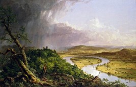 Painting The Oxbow (CT River) Thomas Cole. Landscape Art Giclee Canvas - $9.49+