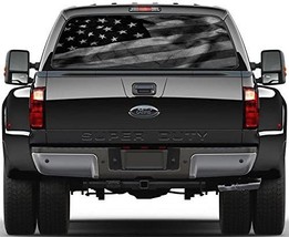 Black &amp; White  Flag Rear Window Decal Sticker Car Truck SUV Van 778, Large - $68.26