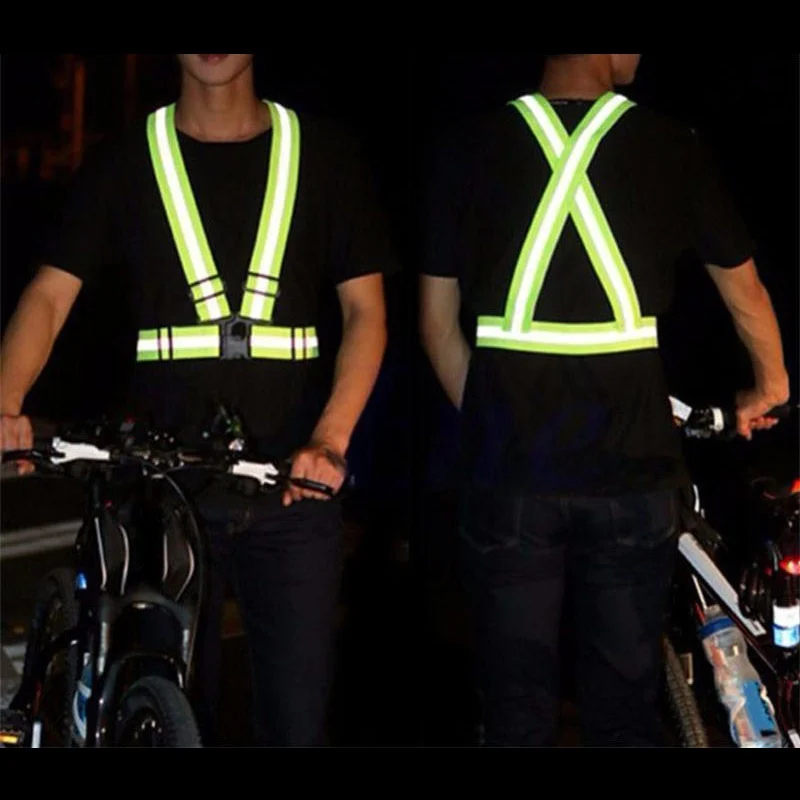 Adjustable Safety Security High Visibility Reflective Cycling Vests Gear Stripes - £71.60 GBP