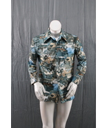 Vintage Button Down Shirt - Model T Car All Over Graphic by Lancer - Men... - £63.45 GBP