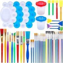 Painting Brushes 45PCS Kids All Purpose Paint Supplies Include Paint Cups with L - £25.70 GBP