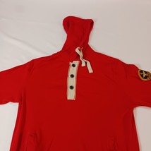 Kilogram Men's Hoodie Size XL Red Long Sleeve Patches Pullover Sweatshirt Button image 9