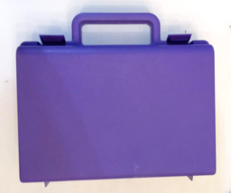 Clik Case Lunch Box Storage Toy Box EMPTY Purple Plastic Iconic VTG 80s Organize - £13.17 GBP