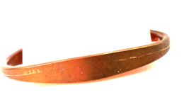 Vintage SOLID COPPER Engravable Cuff Bracelet signed - $18.99