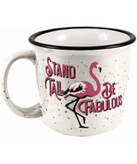 Flamingo 21526 Stand Tall Be Fabulous Camper Coffee Mug Tea Cup 14 oz Ce... - $423.95 MXN