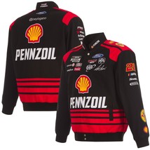 2024 Nascar  Joey Logano Shell Pennzoil Full-Snap Twill  Jacket  Black JH Design - £125.15 GBP