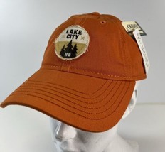NEW Otay Lake City Minnesota Burnt Orange Hook &amp; Loop Hat Cap  - £11.72 GBP