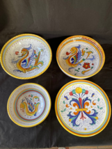 4 Pezzi deruta Italiano Ceramiche 3 X Piatto 1 X Piastra. Segnato Fondo - £142.97 GBP