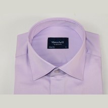 Men 100% Sateen Cotton Shirt Manschett Quesste Turkey Slim Fit 4010-06 Lilac image 2