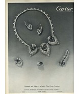 Cartier Diamonds and Rubies Superb New Creations 1950 Magazine Ad - £12.46 GBP
