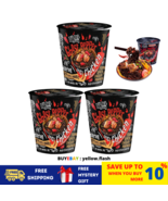 3 PAQUETES 80g FIDEOS INSTANTÁNEOS MAMEE DAEBAK EN TAZA POLLO PICANTE CO... - $524.15 MXN