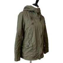 American Rag Cie Women’s Sz M Full Zip Coat Hooded Utility Jacket Green ... - $19.88