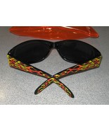 SUNGLASSES Flame Black Frames Dark Lenses w/ Case - $403.27 MXN