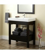 Signature Hardware Sylar en Bois Vanité Armoire Noir - $11,119.16 MXN
