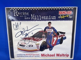 Framed 8x10 Autographed Nascar Driver Michael Waltrip #7 Band Aid - $14.51 CAD