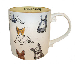 French Bulldog 76189 Cream Ceramic Coffee Mug Tea Cup 18 oz Blue Sky - £18.19 GBP