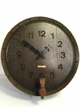 Westclox Nocord Vintage Barrel Spout Spigot Design Wall Clock Model 46621 - £55.72 GBP