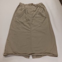 Pendleton Original Women's Beige/Khaki Cotton Rear Slit Denim Skirt Size 12 image 12
