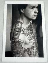 Russian Criminal Tattoo Postcard Black &amp; White Photo Tattooed Chest Man ... - $6.46 CAD
