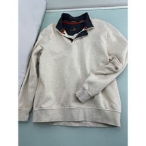 Orvis Sweatshirt Sweater Pullover Fleece 1/4 Zip Snap Fleece Ivory White... - £15.48 GBP