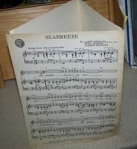 Vintage Sheet Music - Seabreeze - 1954 - Trifold - Vguc! - £5.48 GBP