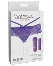 Fantasy For Her Crotchless Panty Thrill Her - Purple - $67.99