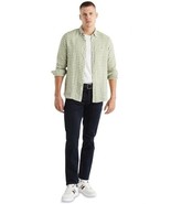 Tommy Hilfiger Men&#39;s Slim-Fit Gingham Check Linen Shirt Faded Olive  Whi... - $739.20 MXN