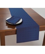 Chandler Fabric Table Runner 14&quot;X70&quot; Navy Blue Easy Care Spill Proof - £27.02 GBP