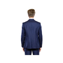 Men 3pc European Vested Suit WESSI by J.VALINTIN Extra Slim Fit JV12 Navy blue image 10