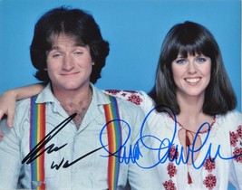 Mork And Mindy Cast Signed Photo X2 - Robin Williams, Pam Dawber w/COA - £384.66 GBP
